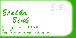 etelka bink business card